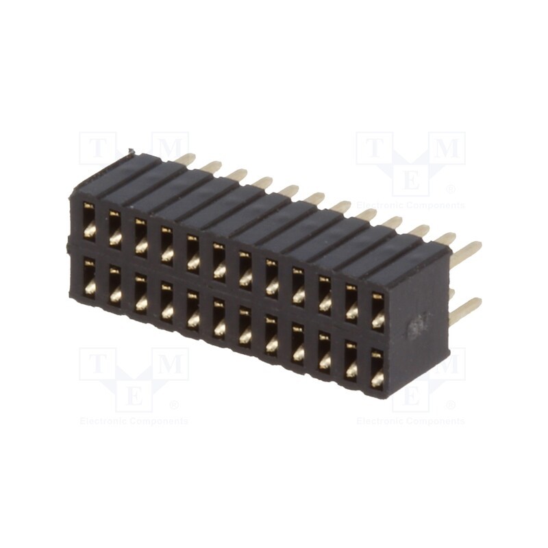 1 pcs x CONNFLY - DS1065-08-2*12S8BV - Socket, pin strips, female, PIN: 24, straight, 1.27mm, THT, 2x12