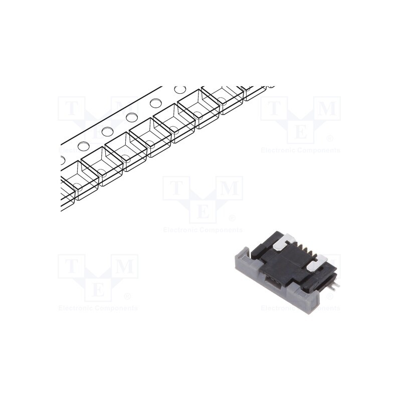 1 pcs x Amphenol Communications Solutions - SFV4R-4STBE1HLF - Connector: FFC/FPC, horizontal, PIN: 4, top contacts,ZIF, SMT, SFV