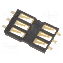 1 pcs x ATTEND - 115E-AEA0-R01 - Connector: for cards, SIM, without cover,without ejector, SMT