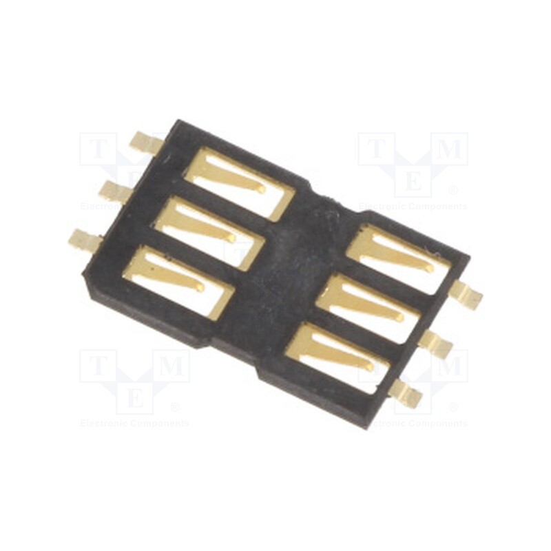 1 pcs x ATTEND - 115E-AEA0-R01 - Connector: for cards, SIM, without cover,without ejector, SMT