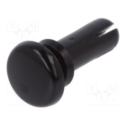 10 pcs x DREMEC - 8G402V20190 - Rivet, polyamide, L.rivet: 10mm, Panel cutout diam: 4.1mm, black