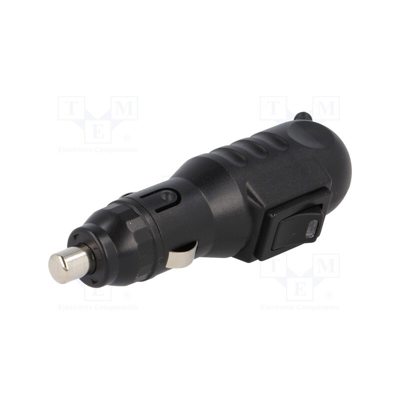 1 pcs x SCI - A13-53 - Cigarette lighter plug, Inom: 8A, Sup.volt: 7÷12VDC, 12V/8A, black