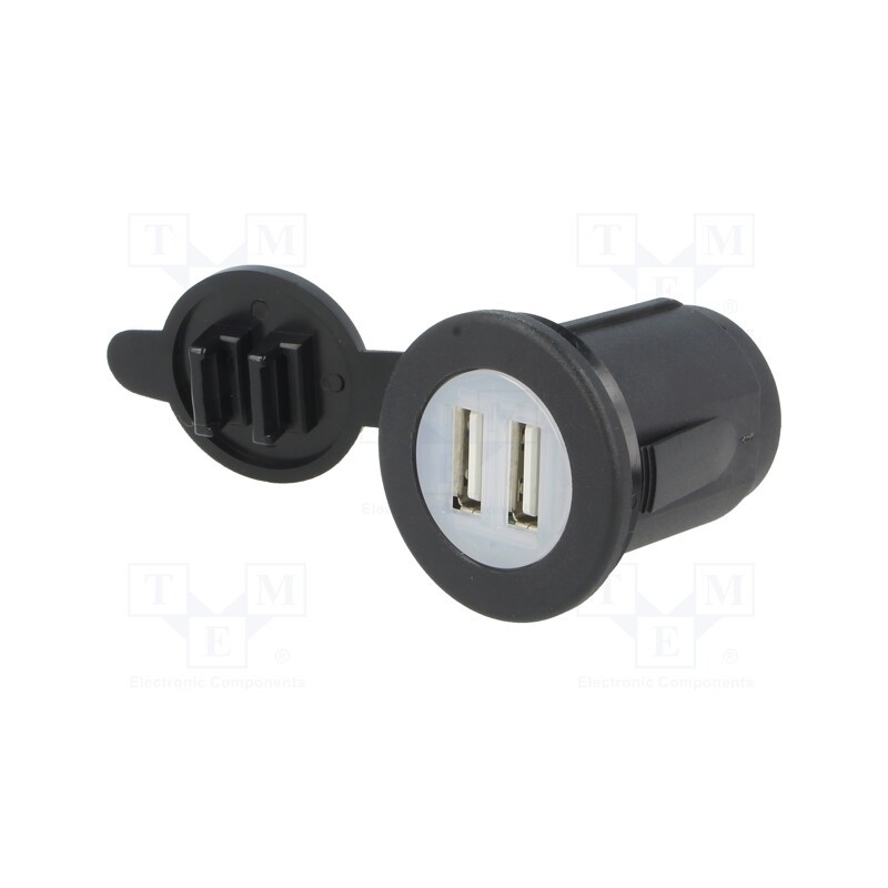 1 pcs x SCI - A13-204B-BB3 - USB power supply, USB A socket x2, Sup.volt: 12÷24VDC, 5V/2.1A