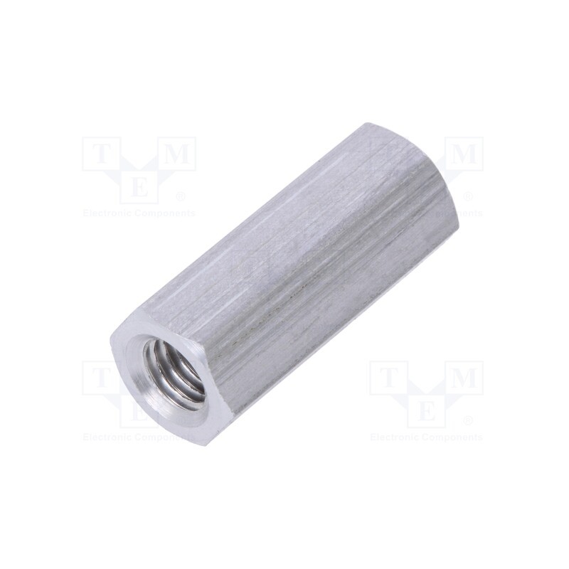 10 pcs x DREMEC - 138X20 - Screwed spacer sleeve, 20mm, Int.thread: M5, hexagonal, aluminium