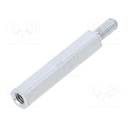 10 pcs x DREMEC - 2212X20 - Screwed spacer sleeve, 20mm, Int.thread: M2,5, Ext.thread: M2,5