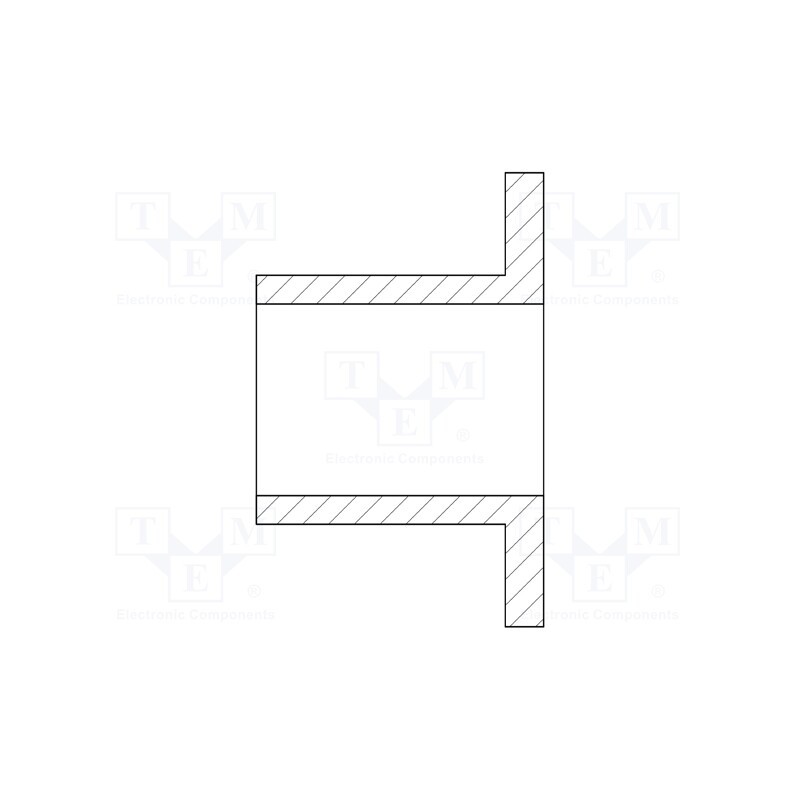 10 pcs x DREMEC - 8GE05V42640 - Insulating sleeve, Øint: 6.2mm, UL94V-2, polyamide 66, H: 2mm