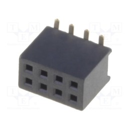 1 pcs x CONNFLY - DS1065-05-2*4S8BSXB - Socket, pin strips, female, PIN: 8, straight, 1.27mm, SMT, 2x4, 1A