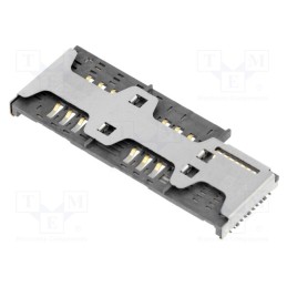 1 pcs x ATTEND - 115M-AB360 - Connector: for cards, microSD,SIM, SIM x2 + microSD, SMT