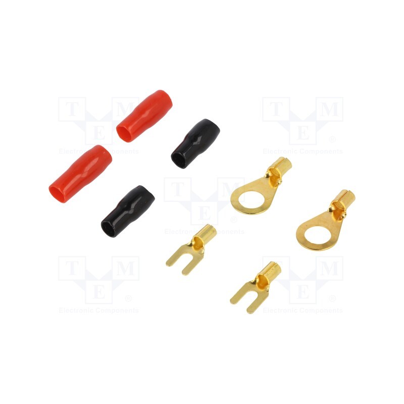 1 set x 4CARMEDIA - TERMINAL-SET-10GA - Terminal: terminal set, insulated, black,red, on cable,crimped