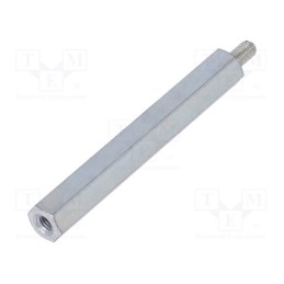 10 pcs x DREMEC - 225X45 - Screwed spacer sleeve, 45mm, Int.thread: M3, Ext.thread: M3, steel