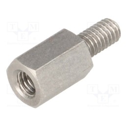 10 pcs x DREMEC - 246X10 - Screwed spacer sleeve, 10mm, Int.thread: M4, Ext.thread: M4