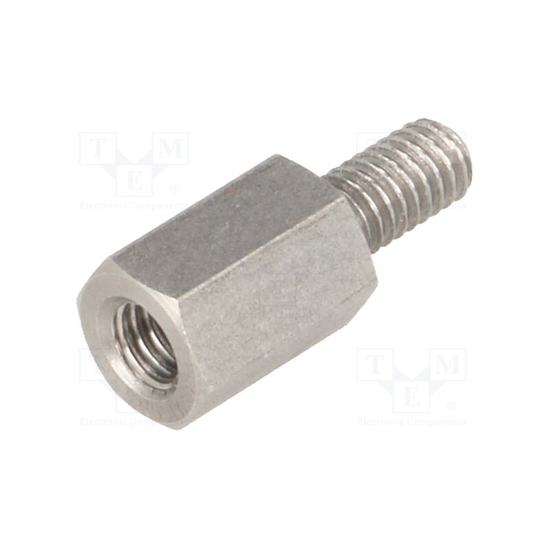10 pcs x DREMEC - 246X10 - Screwed spacer sleeve, 10mm, Int.thread: M4, Ext.thread: M4