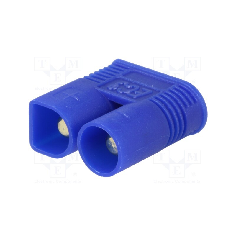 1 pcs x AMASS - EC3-M - Plug, DC supply, EC3, male, PIN: 2, for cable, soldering, blue, 25A