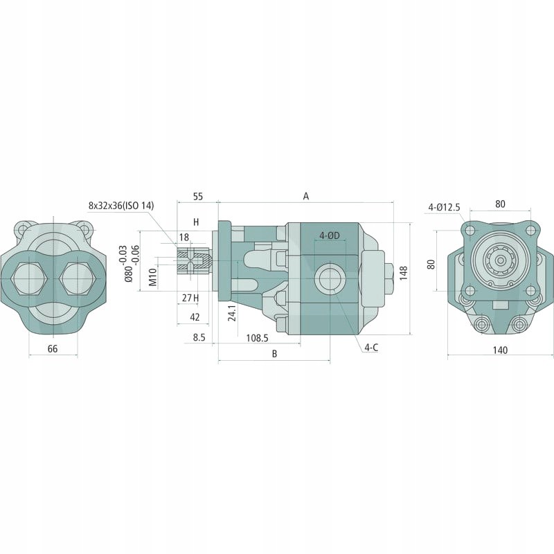 Hydraulic tipping pump HDS Kipra 63cm3