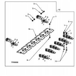 Screw r98063 john deere 1600 744h 844 yz19314 744e