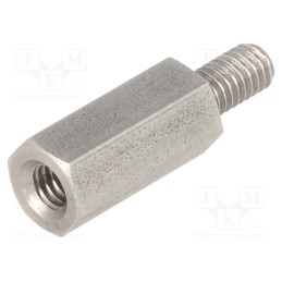 10 pcs x DREMEC - 246X15 - Screwed spacer sleeve, 15mm, Int.thread: M4, Ext.thread: M4