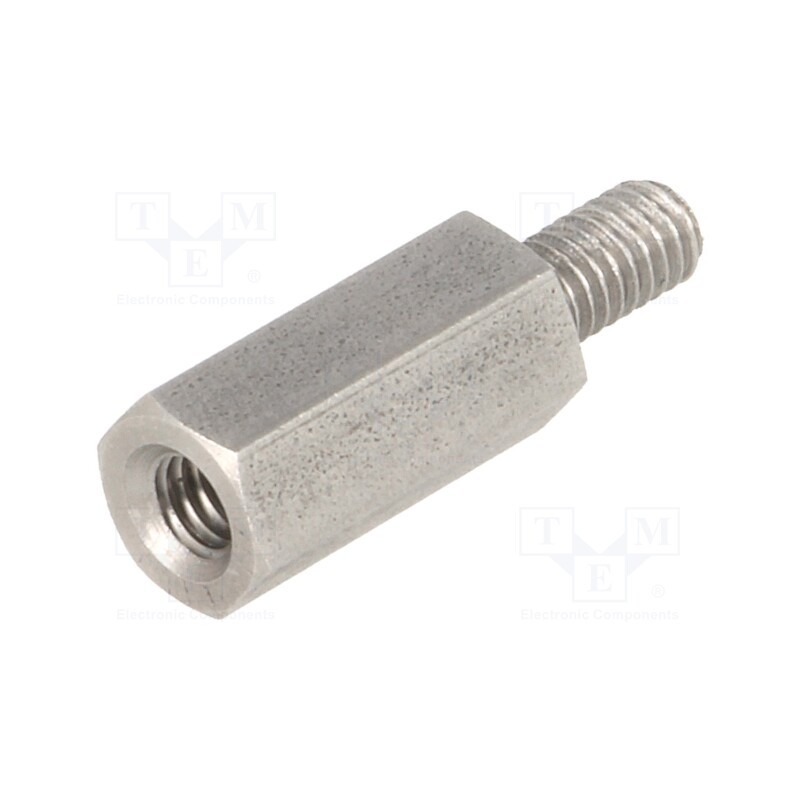 10 pcs x DREMEC - 246X15 - Screwed spacer sleeve, 15mm, Int.thread: M4, Ext.thread: M4