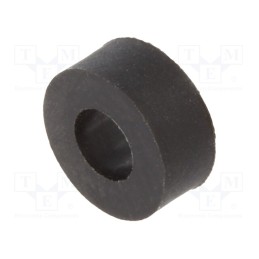 10 pcs x DREMEC - 387/3.4X03 - Spacer sleeve, cylindrical, polyamide, L: 3mm, Øout: 7mm, black