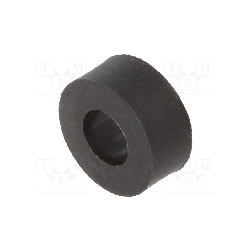 10 pcs x DREMEC - 387/3.4X03 - Spacer sleeve, cylindrical, polyamide, L: 3mm, Øout: 7mm, black