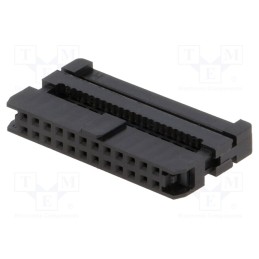 1 pcs x Amphenol Communications Solutions - T826124A201CEU - Plug, IDC, female, PIN: 24, with cable clamp, IDC, for ribbon cable