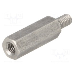 10 pcs x DREMEC - 246X20 - Screwed spacer sleeve, 20mm, Int.thread: M4, Ext.thread: M4