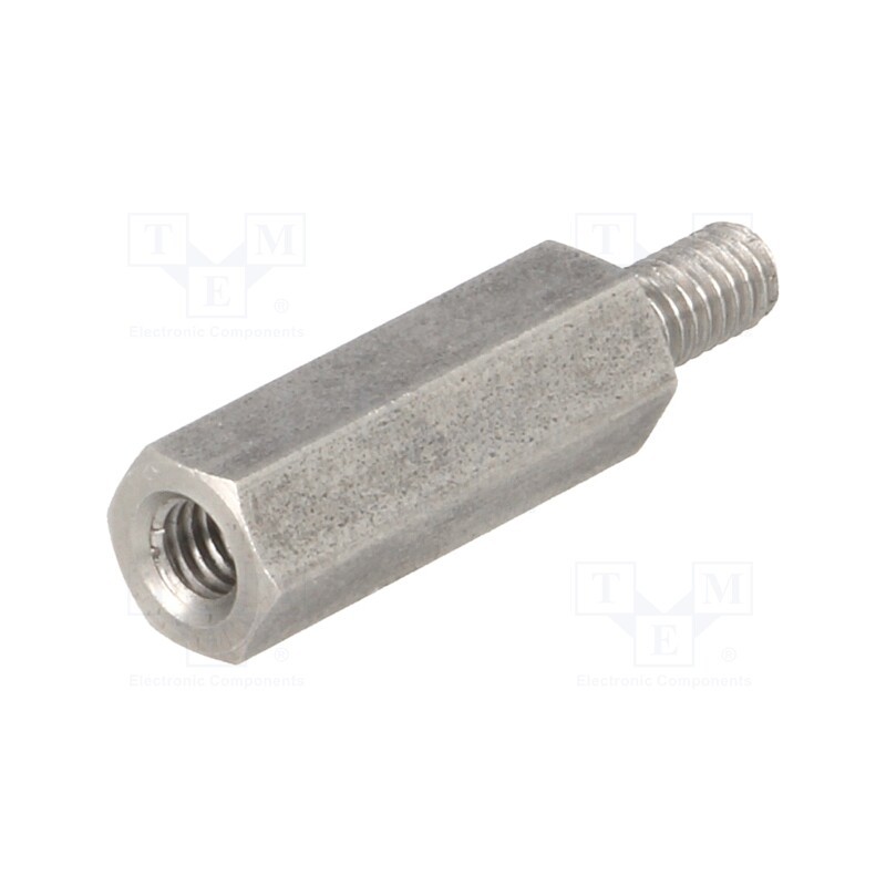 10 pcs x DREMEC - 246X20 - Screwed spacer sleeve, 20mm, Int.thread: M4, Ext.thread: M4