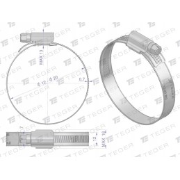 Reinforced clamp 12 20 worm clamp