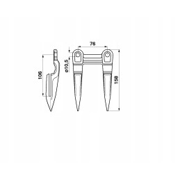 Double bayonet john deere h61954 z11298 forged