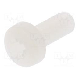 10 pcs x DREMEC - 8G205M3X08 - Screw, M3x8, 0.5, Head: cheese head, Pozidriv, 0,8mm, polyamide