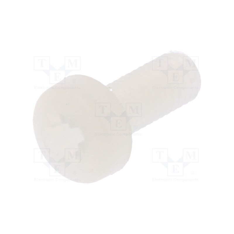 10 pcs x DREMEC - 8G205M3X08 - Screw, M3x8, 0.5, Head: cheese head, Pozidriv, 0,8mm, polyamide