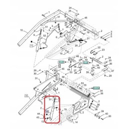 Hydraulic cylinder new holland case cnh 8444796