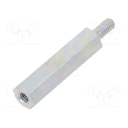 10 pcs x DREMEC - 222X20 - Screwed spacer sleeve, 20mm, Int.thread: M2,5, Ext.thread: M2,5
