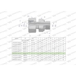 Hydraulic connection ab evge m26x1 5 18l x 1 2