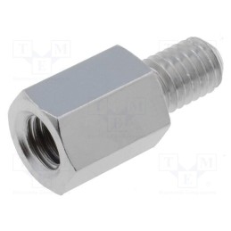 10 pcs x DREMEC - 218X10 - Screwed spacer sleeve, 10mm, Int.thread: M5, Ext.thread: M5, brass