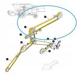 Belt new holland tx 80922911 4hb4277 original cnh
