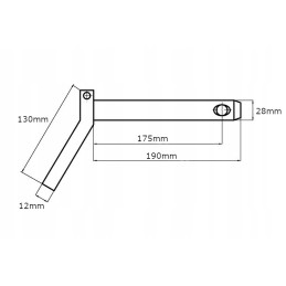 Pin with handle 28x175 mm