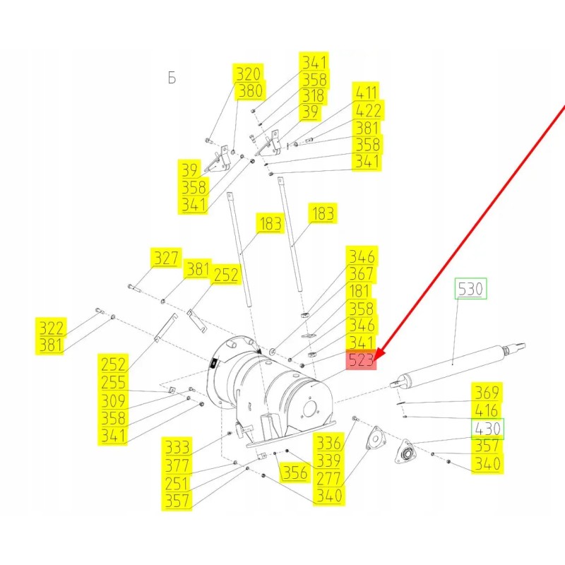 102012048 discharge pipe section