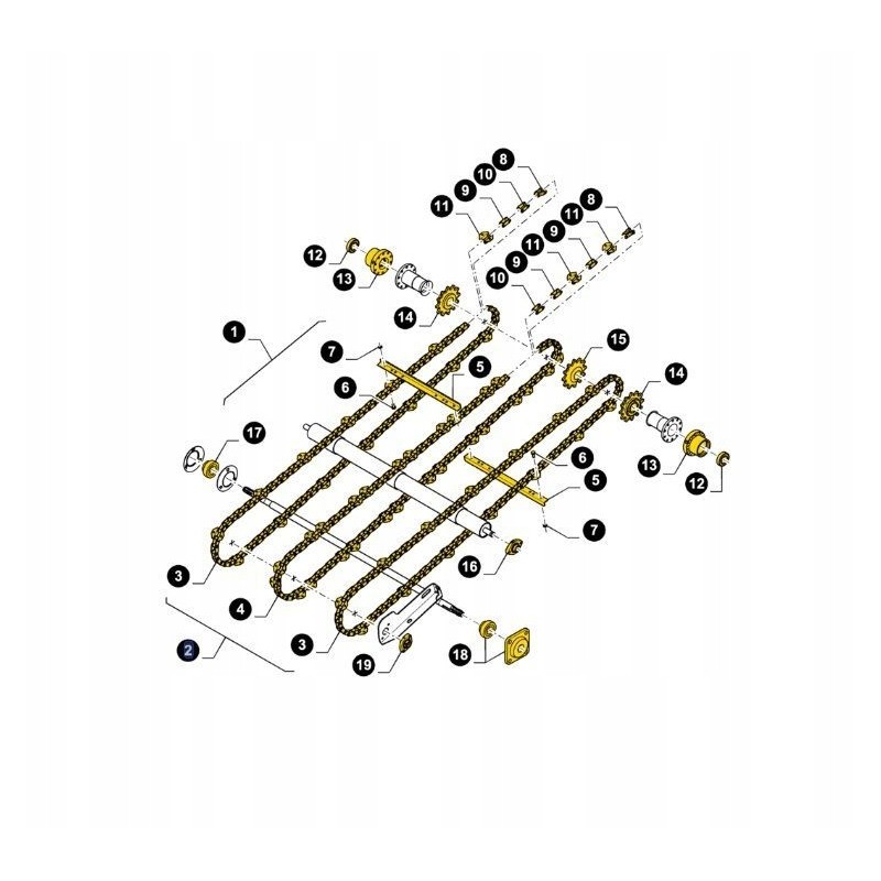 New Holland C inclined feeder chain set