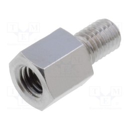 10 pcs x DREMEC - 218X8 - Screwed spacer sleeve, 8mm, Int.thread: M5, Ext.thread: M5, brass