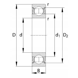 Ball bearing usually 55x100x18 mm gopart