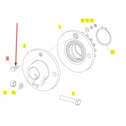 100725893 grain tank clutch hub bolt