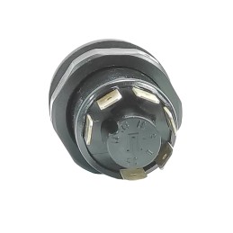 Round red emergency control switch