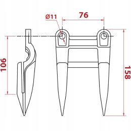 John Deere H61954 Z11228 double bayonet
