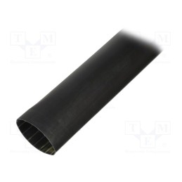 1 pcs x HELLERMANNTYTON - 321-30000 - Heat shrink sleeve, glued, 6: 1, 19mm, L: 1.22m, black