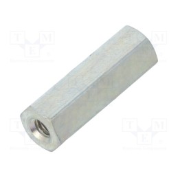 10 pcs x DREMEC - 122X15 - Screwed spacer sleeve, 15mm, Int.thread: M2,5, hexagonal, steel