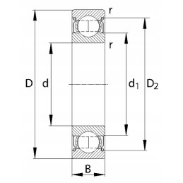 Ball bearing usually 65x120x23 mm gopart