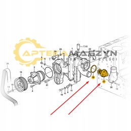 Water thermostat volvo ew160c ew180b ew180c ew200b