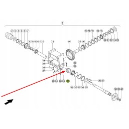 627635 0 bevel gear of the right rotor gear