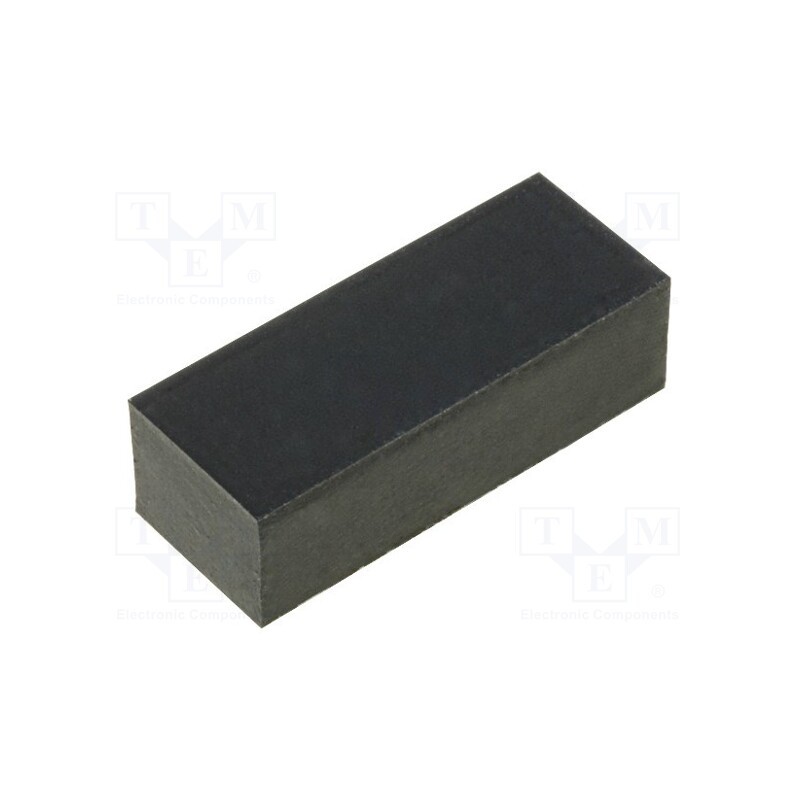 10 pcs x FIX&FASTEN - FIX-SF-197760 - Self-adhesive foot, H: 6mm, black, rubber, W: 19mm, L: 7.7mm