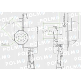 Air pipe connector with valve c 330 360 mi